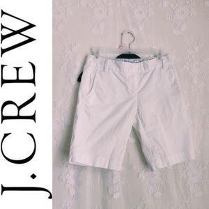 J. Crew White Khaki Bermuda Shorts